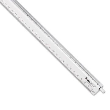 Chartpak® Adjustable Triangular Scale Aluminum Engineers Ruler, 12", Long, Silver freeshipping - TVN Wholesale